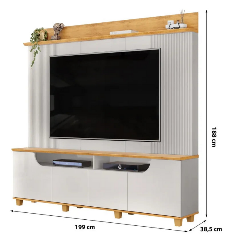 Home Para Tv de até 75" Polegadas Chanfrado Gama Dj Móveis