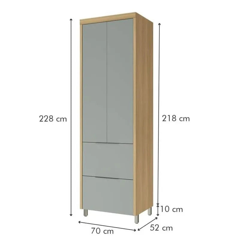 Paneleiro Torre Quente 2 Portas 2 Gavetas 70cm  Marquesa Nesher