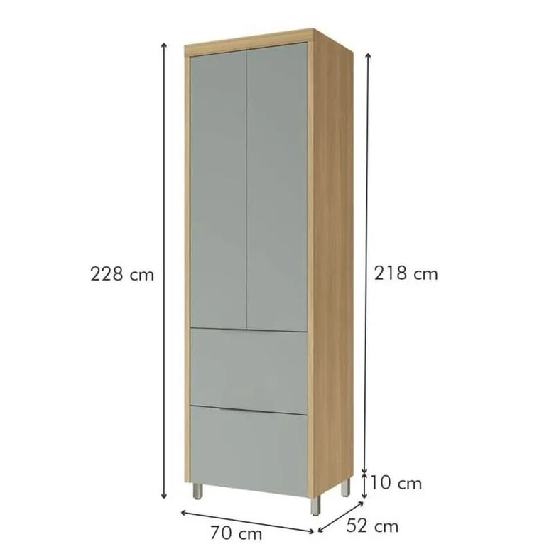 Paneleiro Torre Quente 2 Portas 2 Gavetas 70cm  Marquesa Nesher