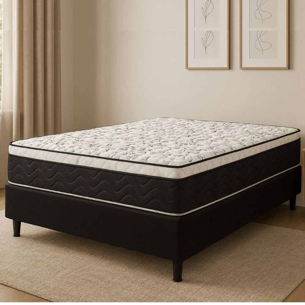 Colchão Casal 138 Cm D33 Placa EPS Gold 133  Reconflex - PRETO