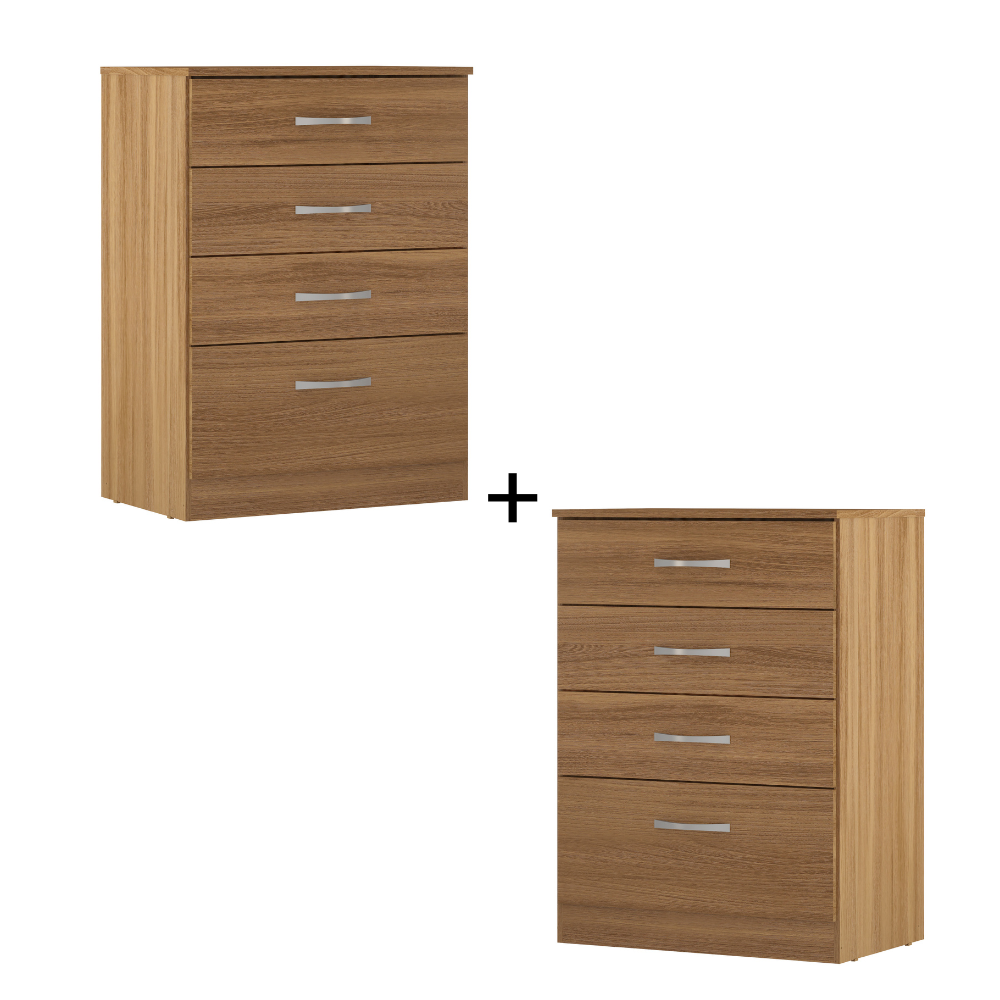 Kit 2 Cômoda com 4 Gavetas Astral Demóbile - AMENDOLA TOUCH