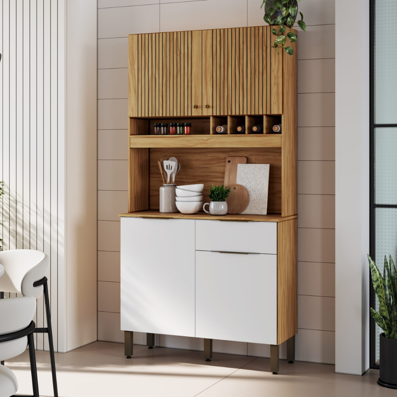 Cozinha Compacta 4 Portas 1 Gaveta Moscato Ronipa