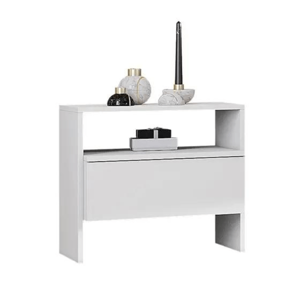 Mesa de Cabeceira com 1 Gaveta Etno Novo Horizonte - BRANCO