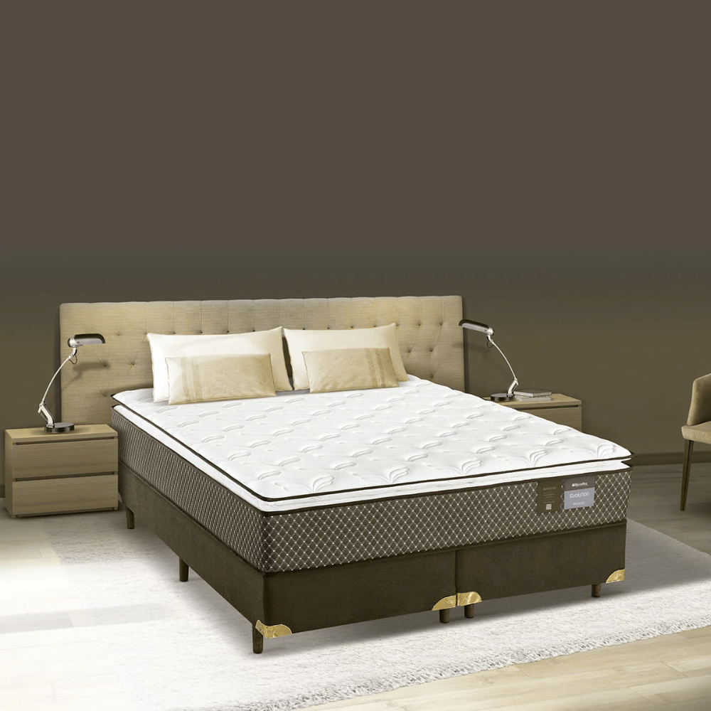Colchão de Casal King D28 Molas Ensacadas 192x32  Executive Reconflex - MARROM