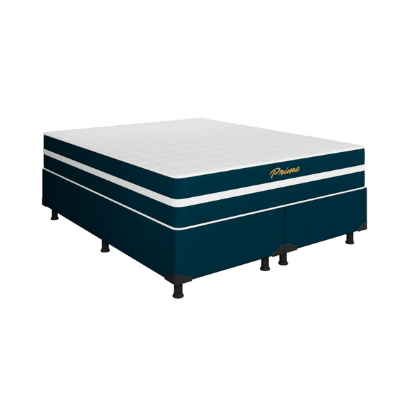 Cama Box Queen Prime (Colchão + Base) 158x188x60 Bacetto - AZUL