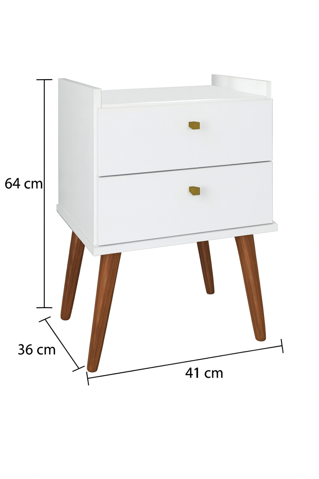 Mesa de Cabeceira  2 Gavetas Aroma  Fiorello