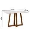 Conjunto de Mesa de Jantar 120x90cm Quadrada com 4 Cadeiras Livia Sonetto