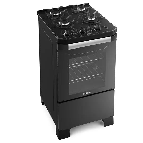 Fogão  4 Bocas Automático Itamaster Itatiaia - PRETO