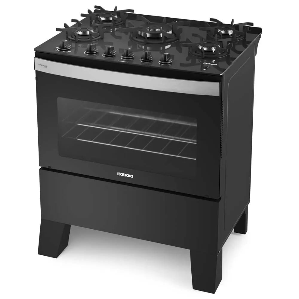 Fogão 5 Bocas Itaglass Itatiaia - PRETO