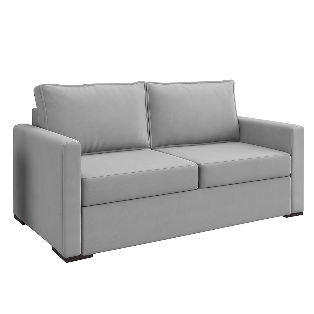 Sofá 3 Lugares Roma Bacetto - CINZA