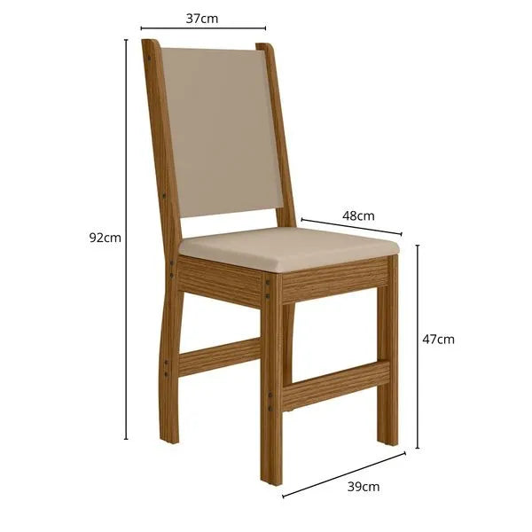 Conjunto 2 Cadeiras Clara Poliman