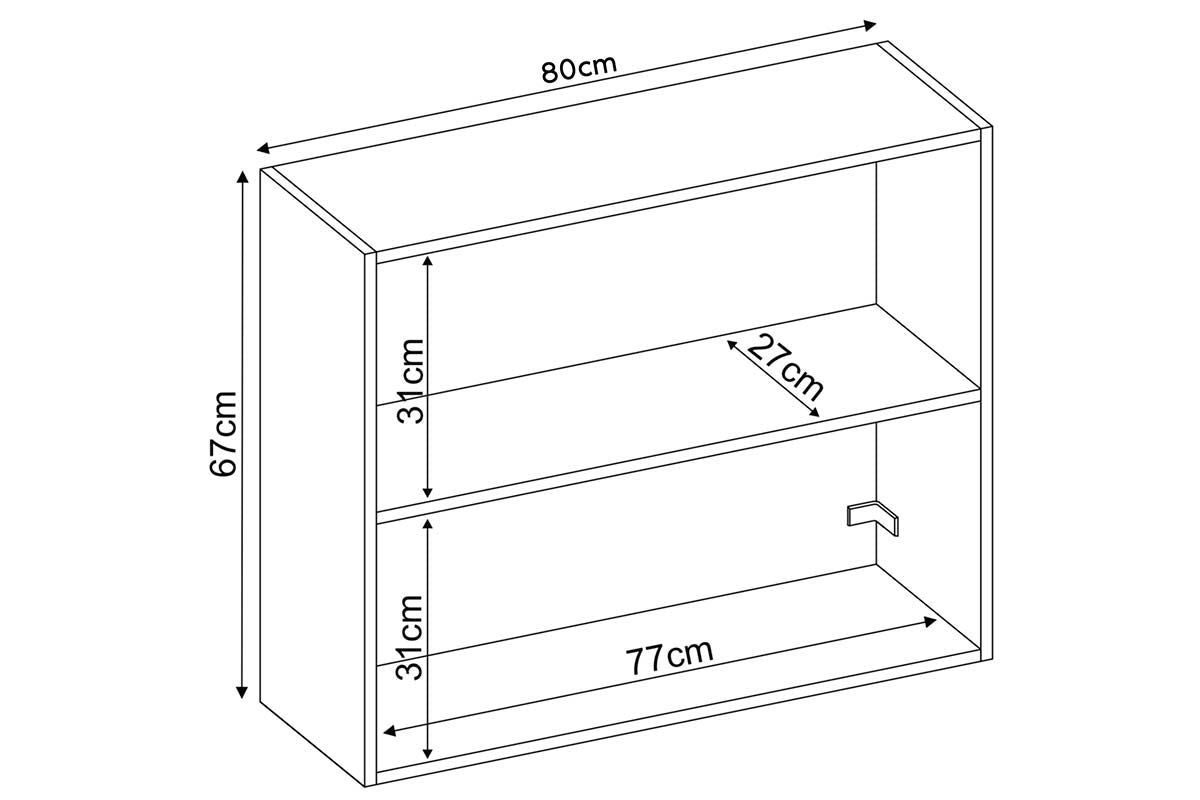 Armário Aéreo 80cm 2 Portas Firenze Demóbile