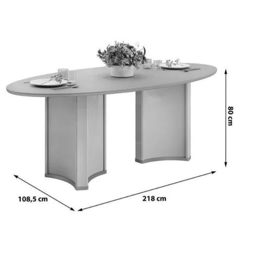 Mesa de Jantar 6 Lugares MDF Liz  DJ Móveis