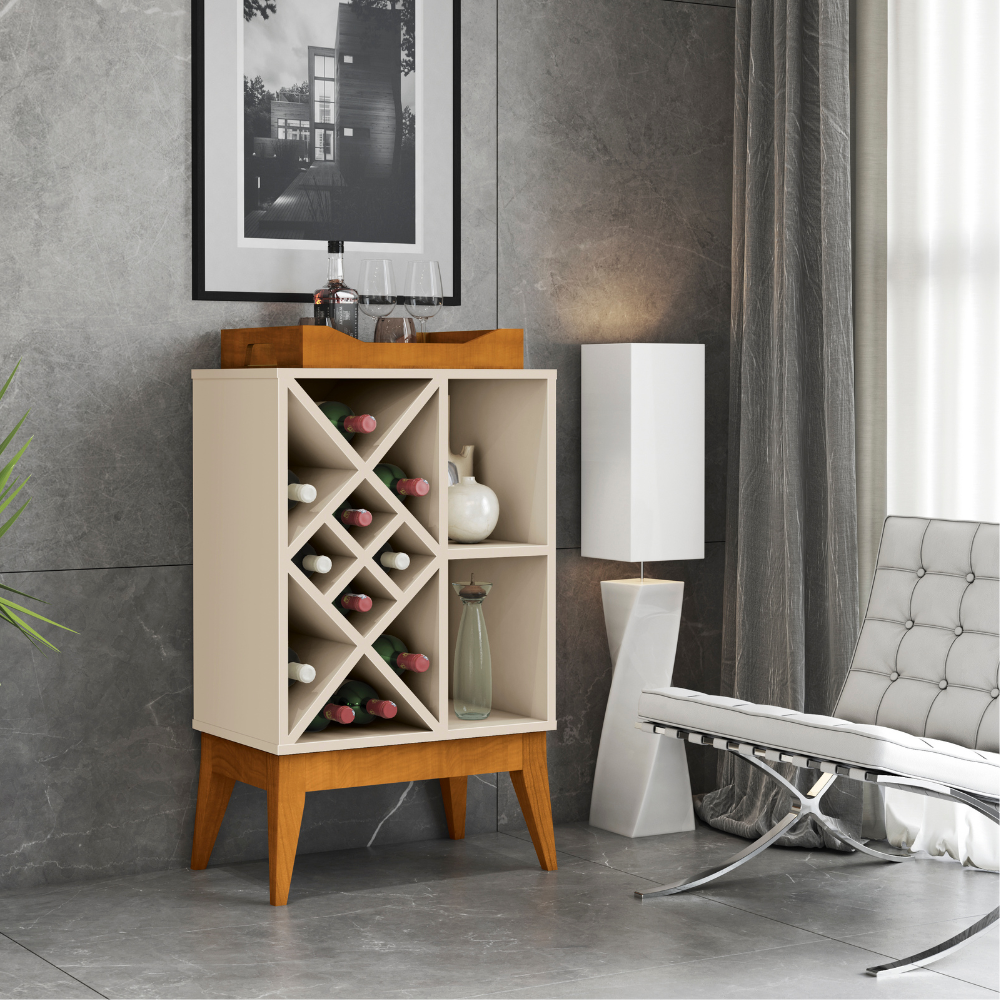 Bar Adega 50cm Bali Edn Móveis - OFF WHITE