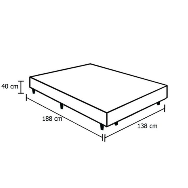 Base Para Cama Box Casal Universal 138x30cm Corino Baflex