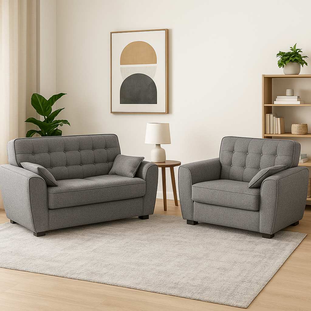 Conjunto de Sofás 3 e 2 Lugares Berlim Masterflex - PENA CASTOR
