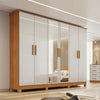 Guarda Roupa Casal com Espelho 6 Portas 4 Gavetas MDF Nina Bianchi