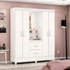 Guarda Roupa Casal Capelinha 4 Portas 2 Gavetas Lord Demóbile