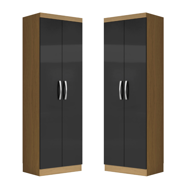 Kit 02 Armários Multiuso 2 Portas New Aramóveis