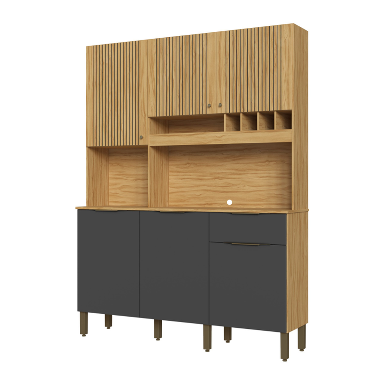 Cozinha Compacta 6 Portas 1 Gaveta Moscato Ronipa