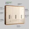 Guarda-Roupa Casal 6 Portas 4 Gavetas Venice  Demóbile