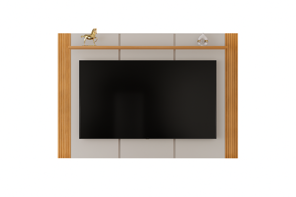 Painel para TV até 75" Ripado 180cm Helo DJ Móveis - BALI/CEDRO