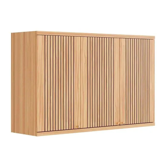 Armário Aéreo de Cozinha 3 Portas 120 Cm Sauvignon Ronipa - AMENDOA