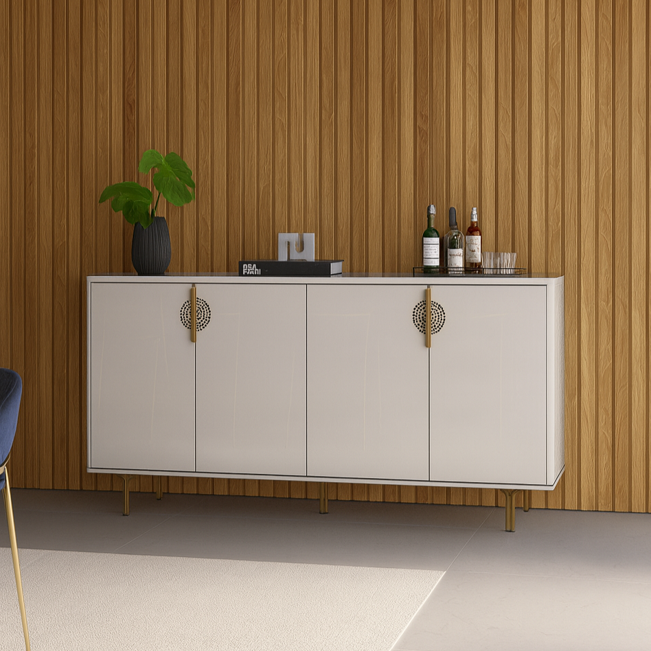 Buffet  4 Portas  Marsala Lukaliam - OFF WHITE