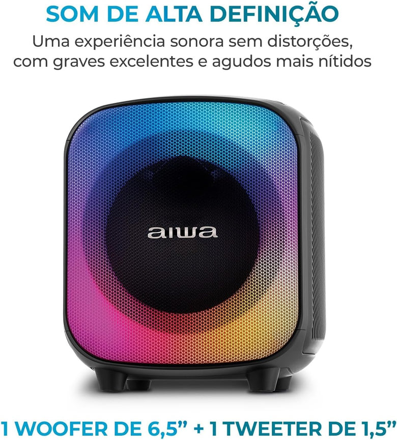Caixa De Som PartyBox AIWA PB-07 Bluetooth