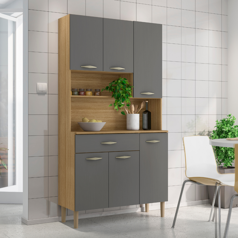 Armário de Cozinha 6 Portas 1 Gaveta Apolo Kits Paraná