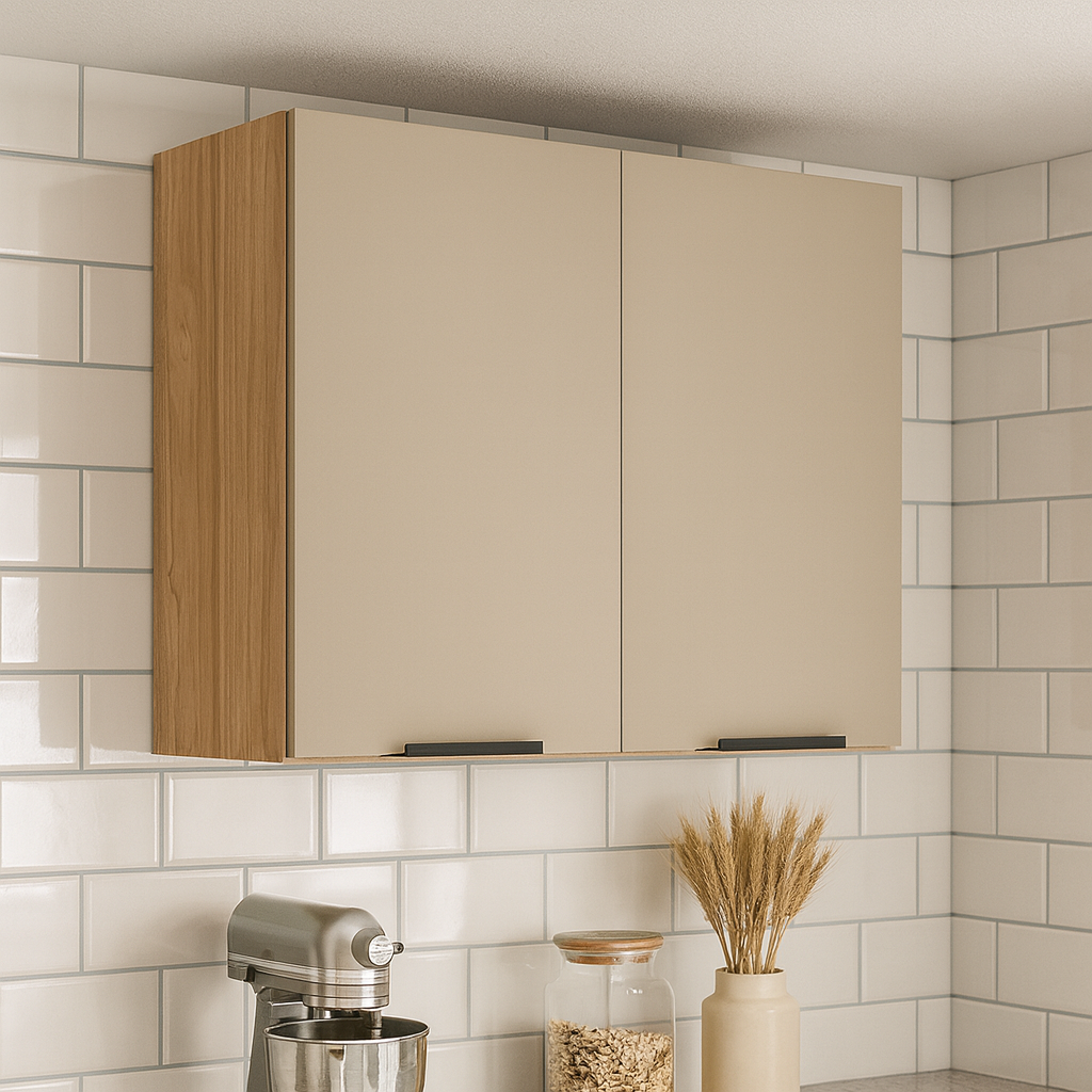 Armário Aéreo Aluminum 2 Portas 80 cm  Kits Paraná - FREIJO/VANILLA