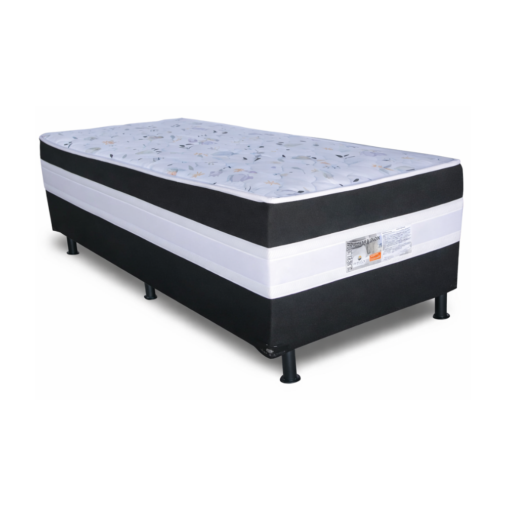 Cama Box Solteiro Conjugada D28 88x188x53cm Ortomedic Bacetto