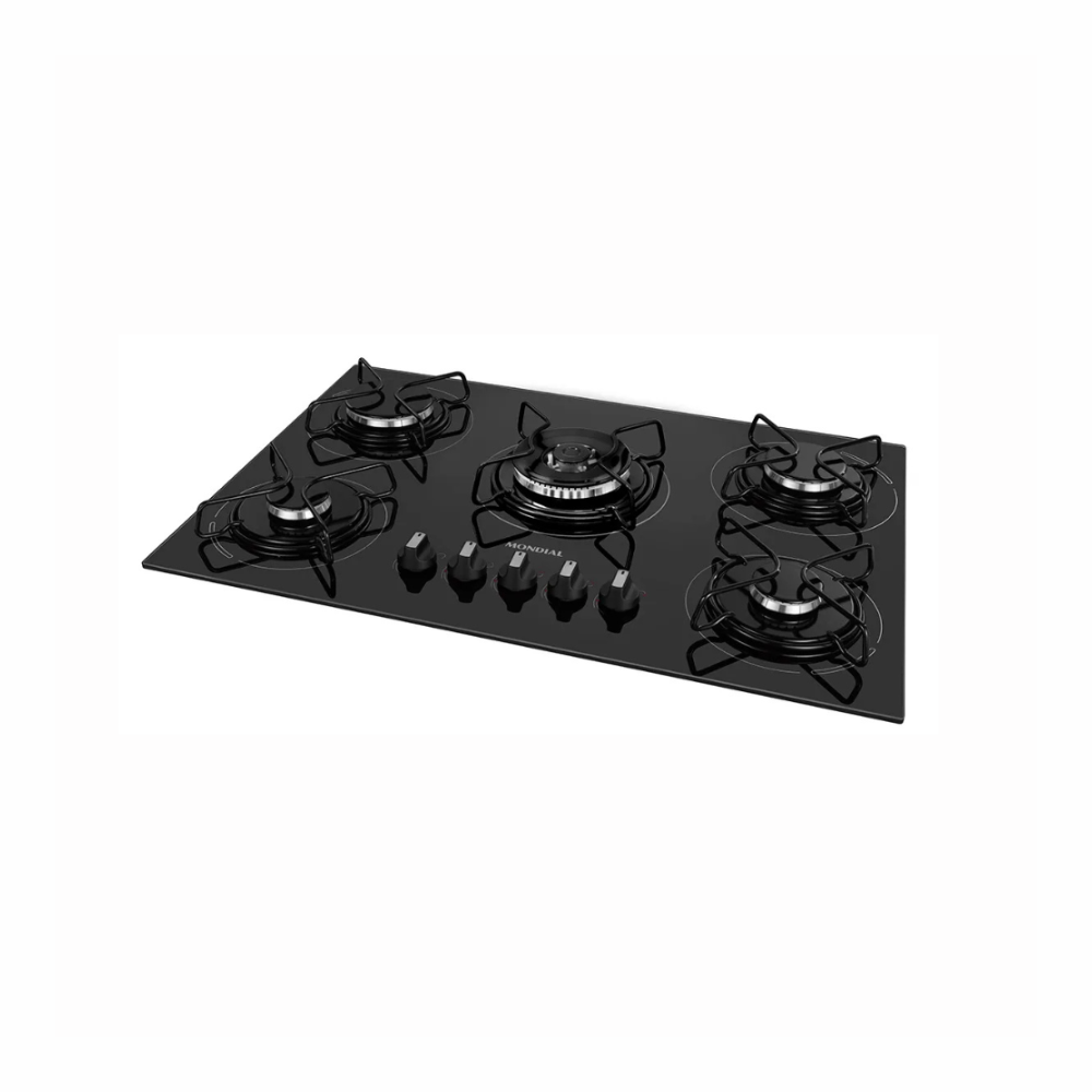 Cooktop a Gás 5 Bocas Tripla Chama Mondial CTG-03 - PRETO