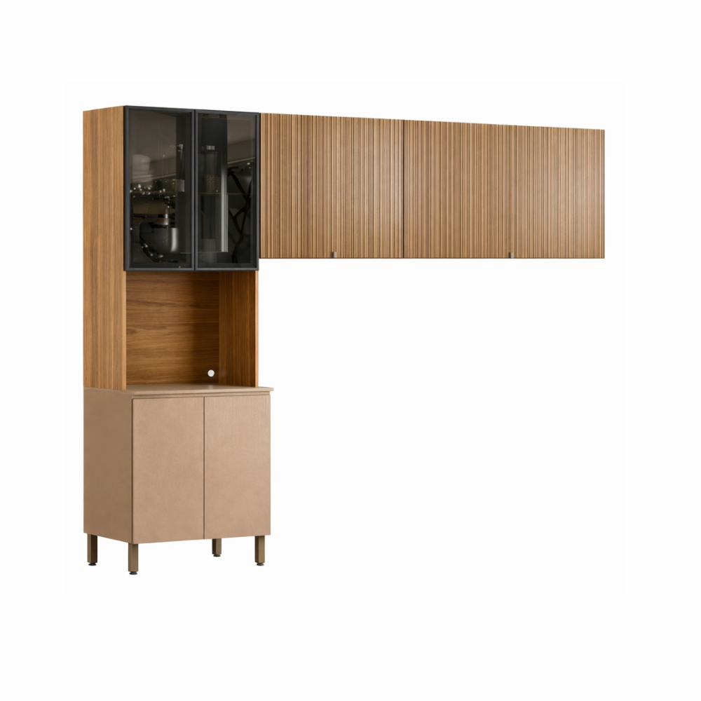 Cozinha Modulada Art 3 Peças 6 Portas Kits Paraná - RISCATTO