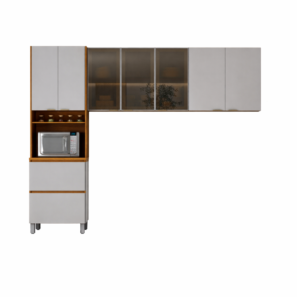 Cozinha Modulada 3 Peças 7 Portas Lumina Itatiaia - CINAMOMO/FENDI