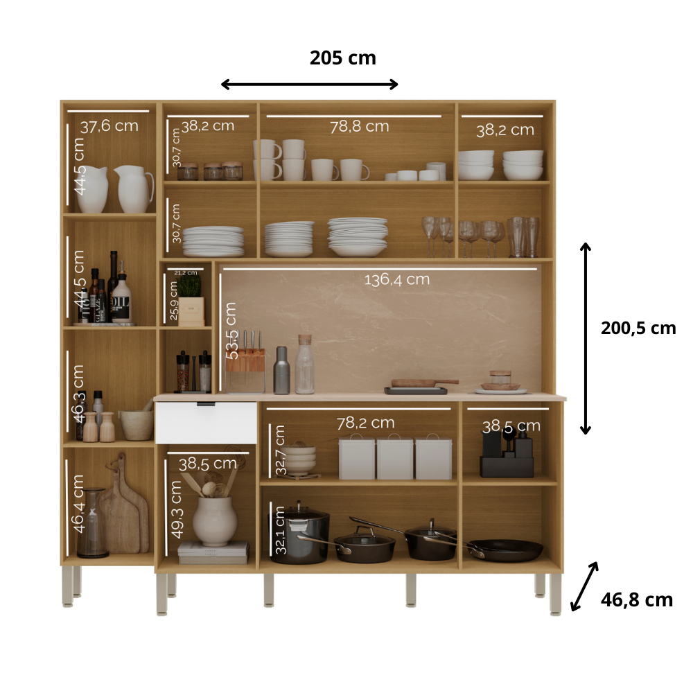 Cozinha Compacta 9 Portas 1 Gaveta Pulse Kits Paraná
