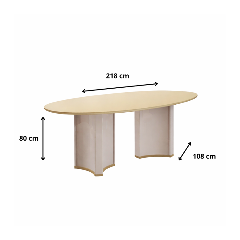 Mesa de Jantar 6 Lugares MDF Liz  DJ Móveis