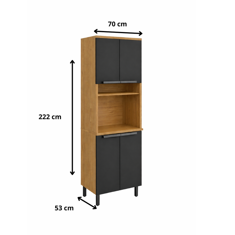 Paneleiro 4 Portas 70cm New Porto Itatiaia