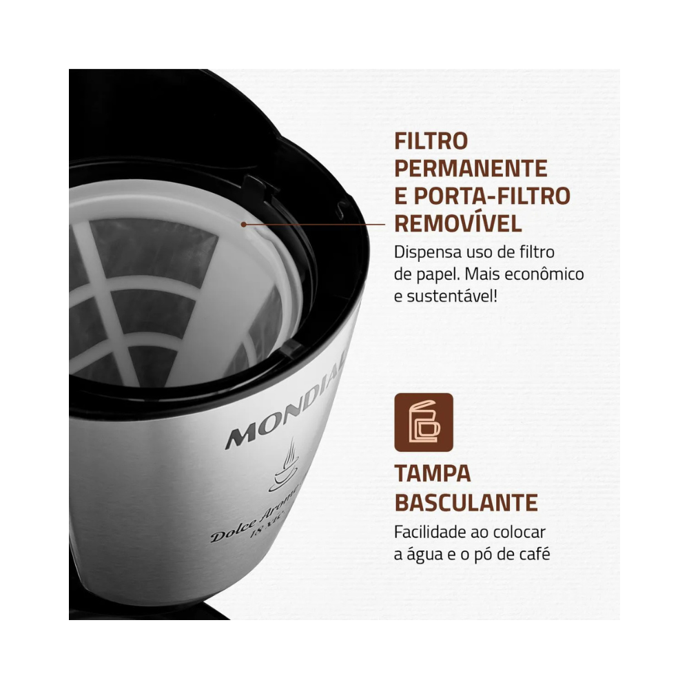 Cafeteira Elétrica Mondial Dolce Arome 18 C-30-18X