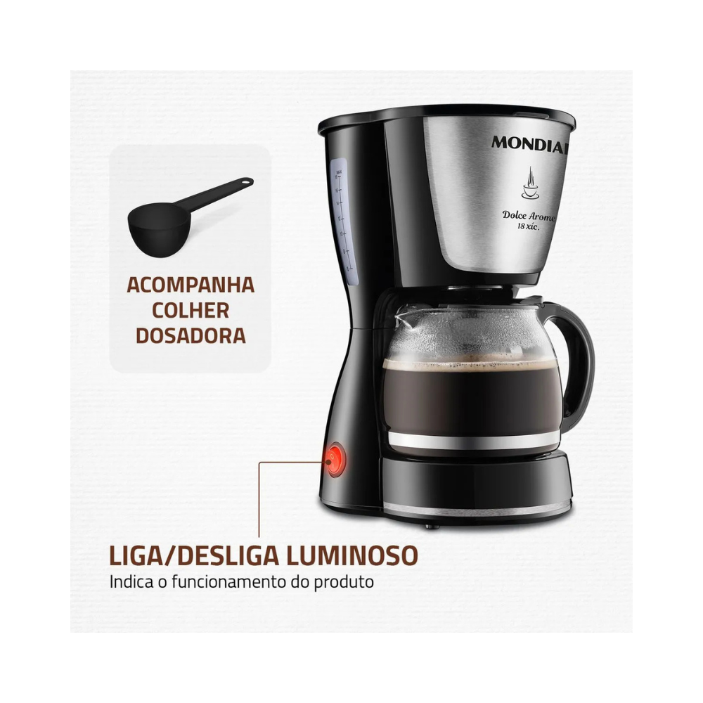 Cafeteira Elétrica Mondial Dolce Arome 18 C-30-18X
