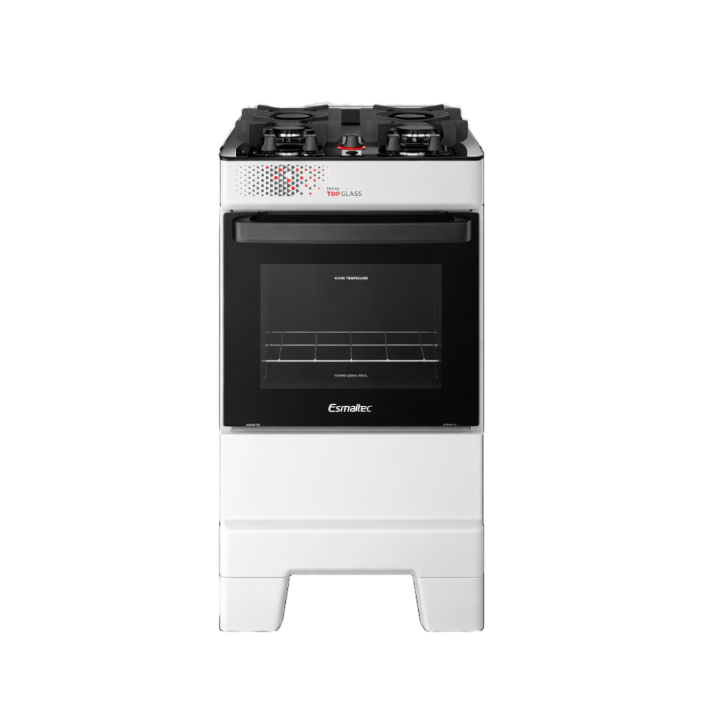 Fogão 4 Bocas Ideal Top Glass Acendimento Manual Esmaltec - BRANCO