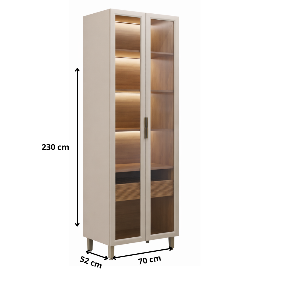Cristaleira Allure 2 Portas 70cm Linea