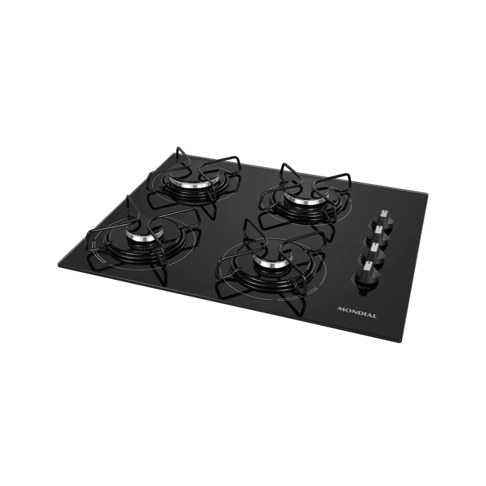 Cooktop a Gás 4 Bocas Mondial CTG-01 - PRETO