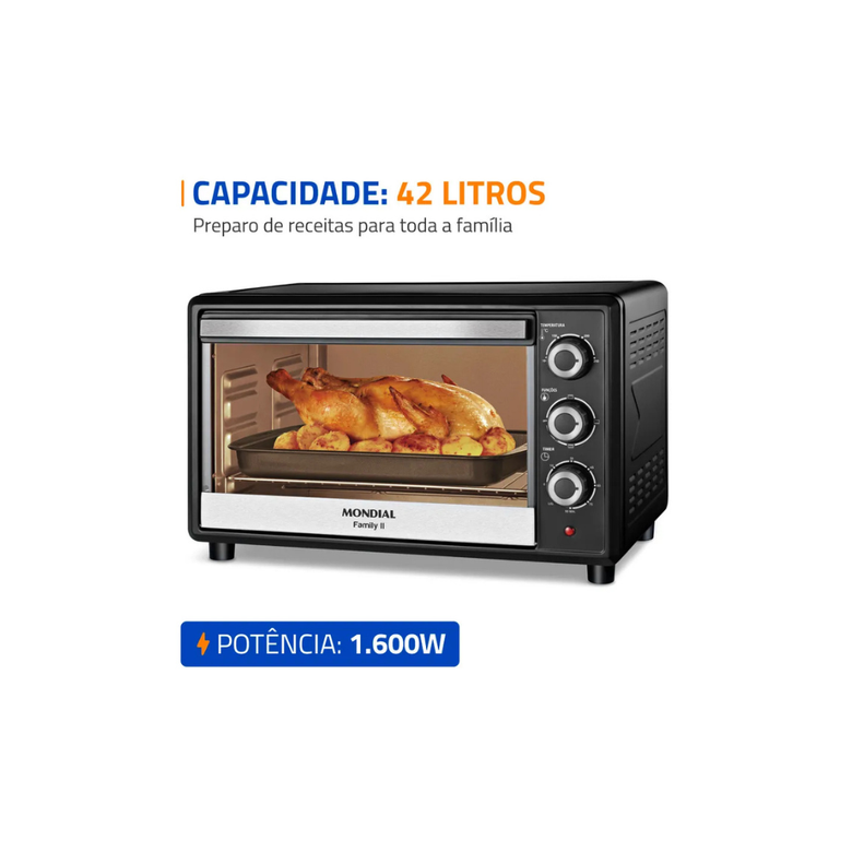 Forno Elétrico 42L 1600W Family II Mondial