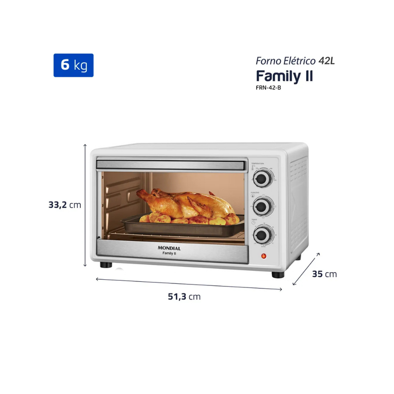 Forno Elétrico 42L 1600W Family II Mondial