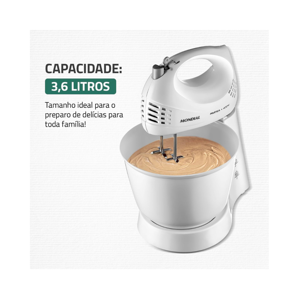 Batedeira Mondial Pratica Vermelha 400W B-44
