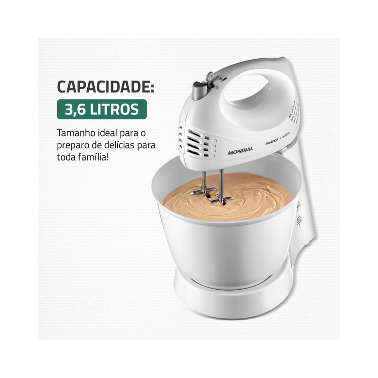 Batedeira Mondial Pratica Vermelha 400W B-44