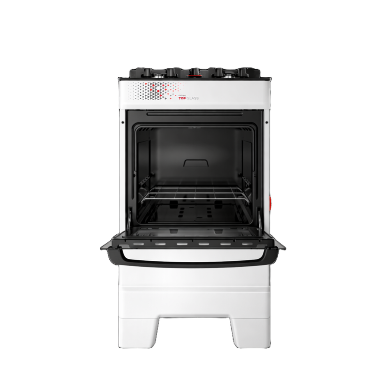 Fogão 4 Bocas Ideal Top Glass Acendimento Manual Esmaltec