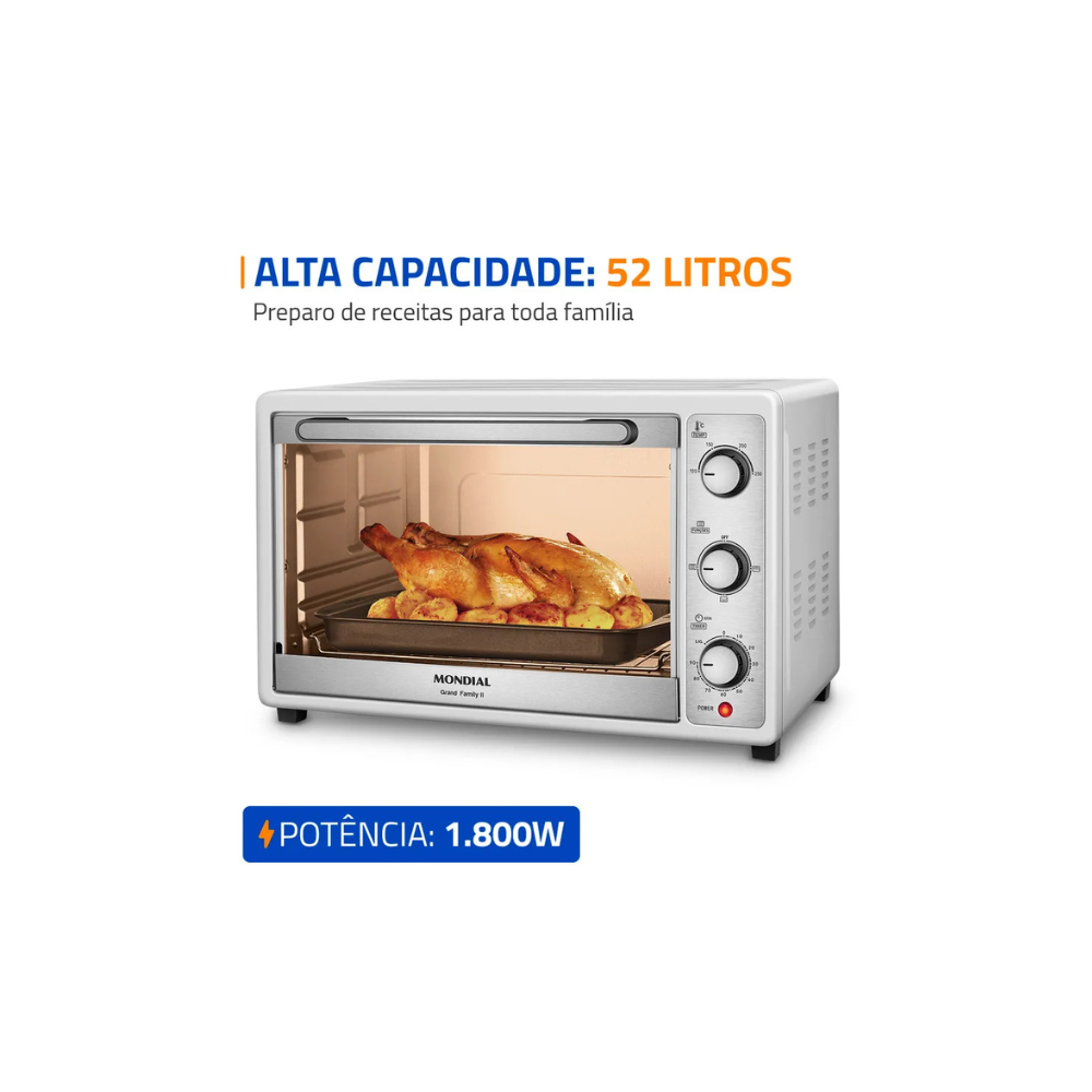 Forno Elétrico 52L 1800W FRN-52  Mondial - BRANCO