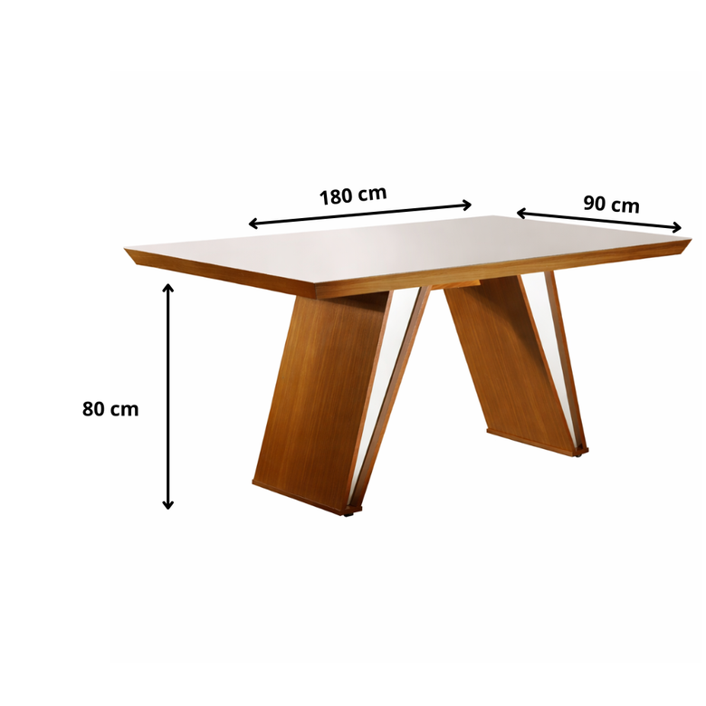 Mesa de jantar Ravena 180x90 Lj Móveis